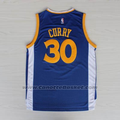 Maglia Risuonare Moda Golden State Warriors Stephen Curry #30 Blu